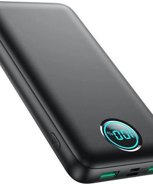 Portable Charger Power Bank 30,800mAh LCD Display Power Bank,25W PD Fast Charging +QC 4.0 Quick Phone Charging Power Bank Tri-Outputs Battery Pack Compatible with iPhone,Android etc(Black)