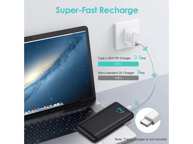 Portable Charger Power Bank 30,800mAh LCD Display Power Bank,25W PD Fast  Charging +QC 4.0 Quick Phone Charging Power Bank Tri-Outputs Battery Pack