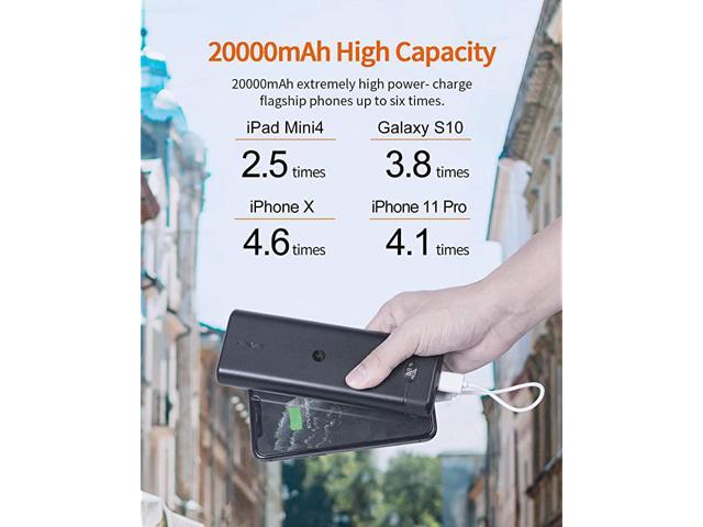 Wireless Power Bank Portable Charger Fast Charging 20000mAh UltraHigh Capacity 18W PD USBC Charger with LCD Display External Battery Pack Compatible with iPhoneSamsungAndroid etc