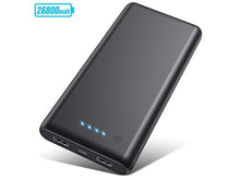 Charger 26800mAh?2020 Upgrade High Capacity?Power Bank Ultra Compact External Battery Pack Backup with 4 LED Lights,Dual USB Ports High-Speed Charging for Cell Phones, Tablet and More (Black)