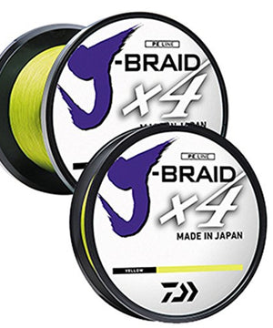 Daiwa J-Braid X4 300 Yard Spool 50LB Test - Fluorescent Yllw