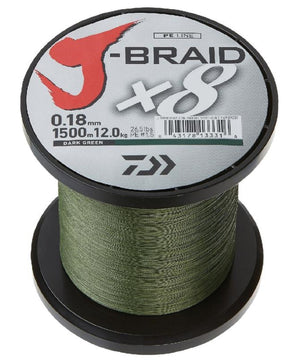 Daiwa J-Braid X4 3000 Yard Spool 30LB Test - Dark Green