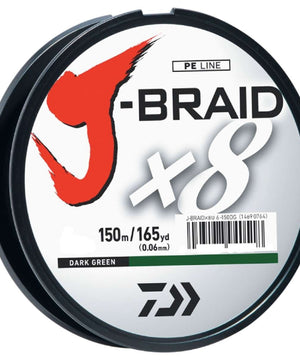 Daiwa J-Braid X8 Filler Spool 150M Dark Green 15 lb. Test