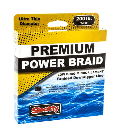 Scotty Power Braid Dwnrggr Lne 200lb Test 400 ft spool w Kit