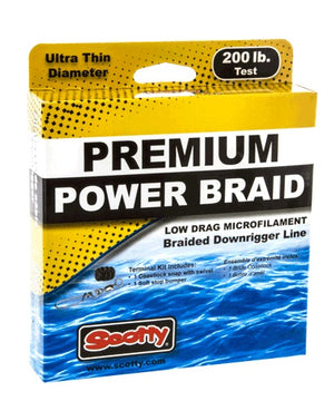 Scotty Power Braid Dwnrggr Lne 200lb Test 400 ft spool w Kit